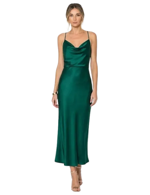 Satin Slip Dress (Cowldeck)